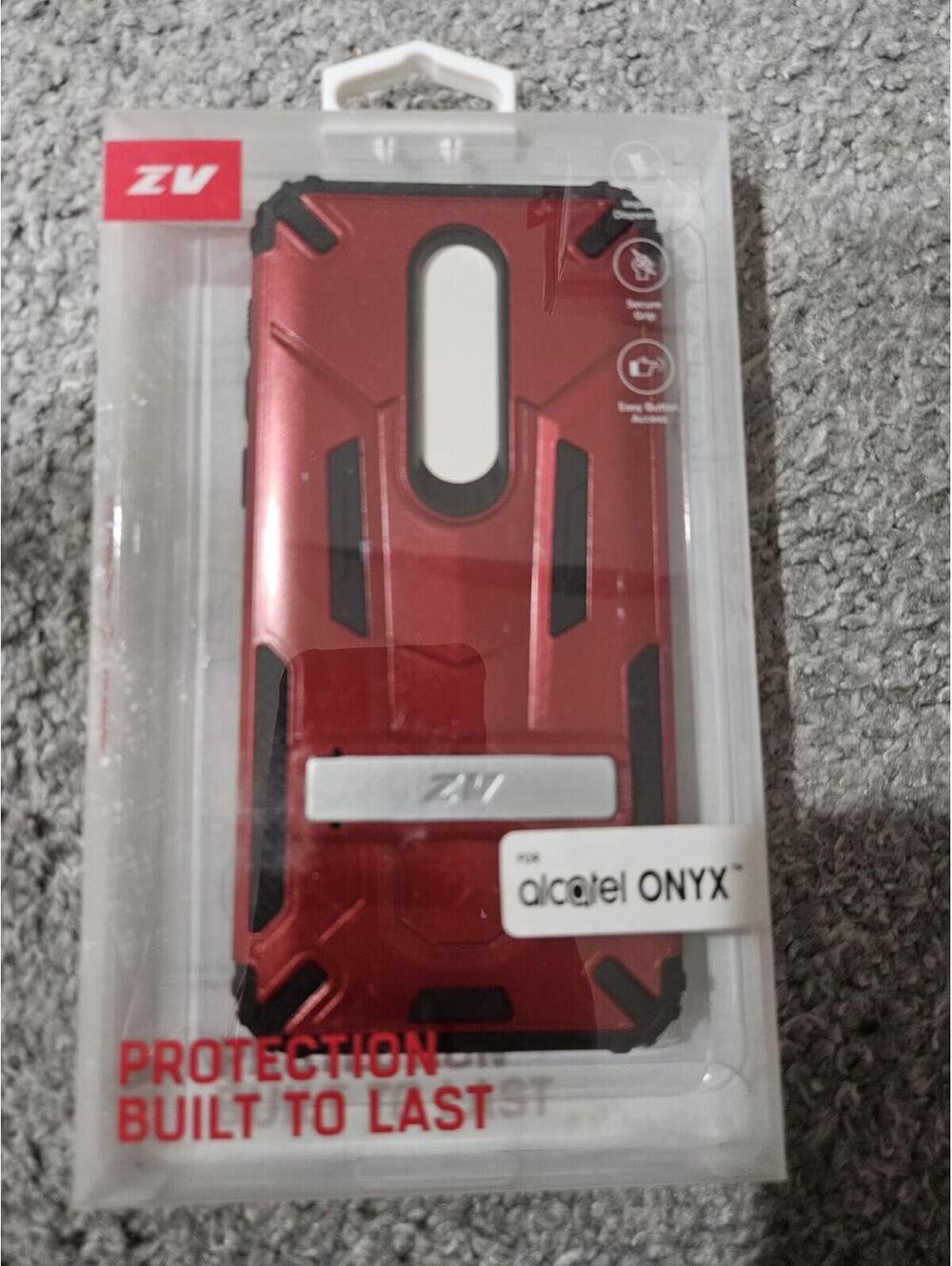 Phone Case For Alcatel Onyx Zizo Brand Red Bolt With Kickstand